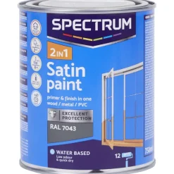 Online 2-In-1 Satijnglans Verf Ral 7043 Verf