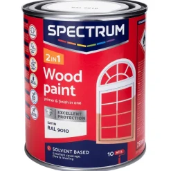 Online 2-In-1 Zijdeglans Houtlak Ral 9010 Verf